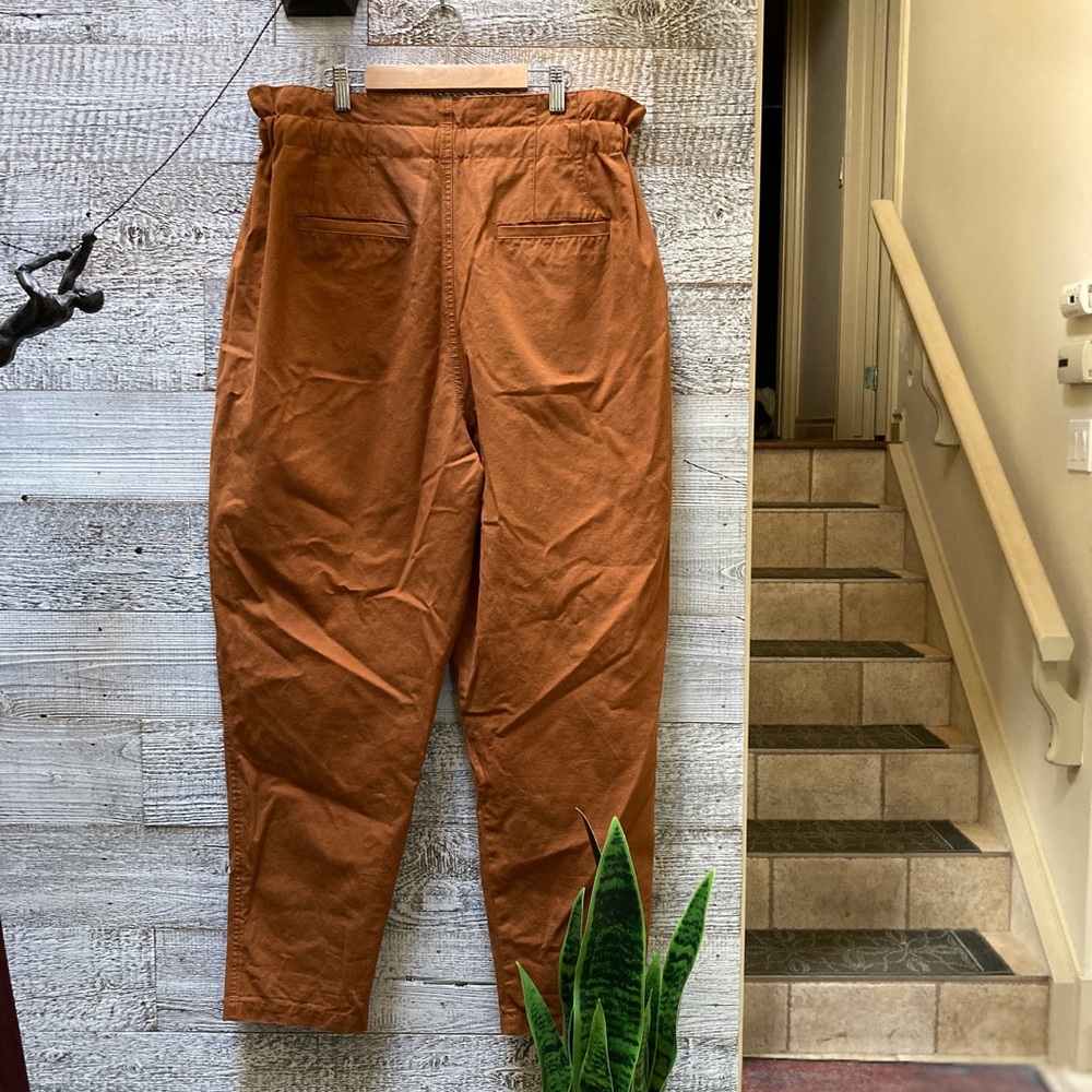 Propaganda | Cotton Paperbag Pants - L, Rust Orange - Picture 3 of 15